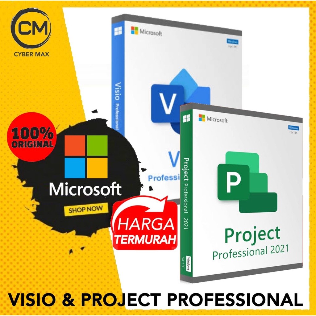 Jual Visio & Project 2021 2019 2016 Professional Product Key Lisensi ...