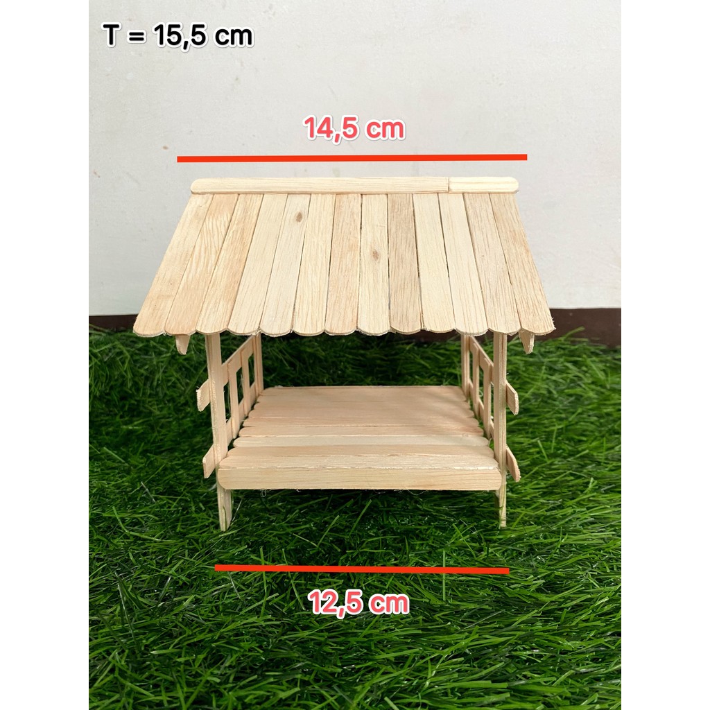 Jual Kerajinan Tangan / Prakarya Miniatur Pos Ronda / Pos Kamling Dari ...