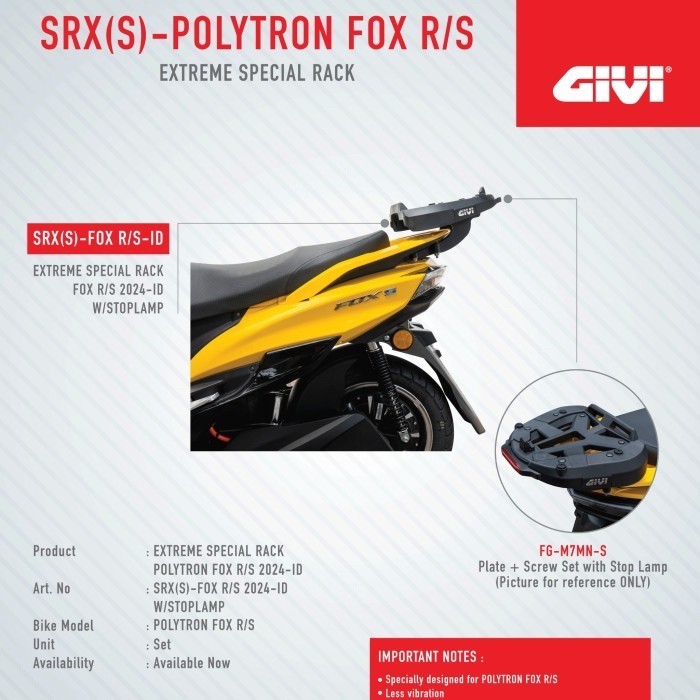 Jual Jual! Polytron Fox R S 2024 Givi Srx (S) Braket Box | Shopee Indonesia