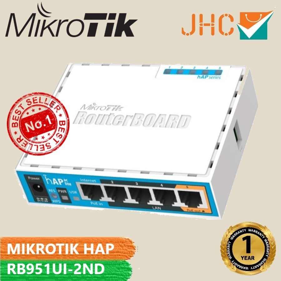 Jual Mikrotik Routerboard RB951UI-2nD (hAP) Router Wireless RB951ui2nD ...