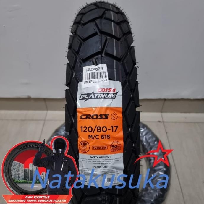 Jual Ban Luar Corsa Cross S 120/80 - 17 Tubeless (Tl) | Shopee Indonesia