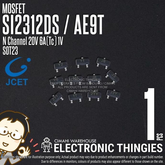 Jual Terbaru (20) SI2312DS SOT23 JCET AE9T MOSFET SI2312 2312 thingie43 ...