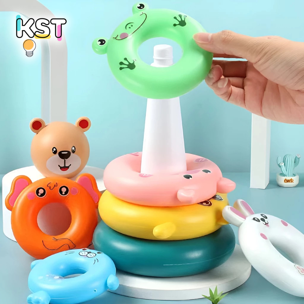 Jual Rotating Orbit Stack 2in1 Mainan Susun Donat Edukasi Anak 1-2-3 ...
