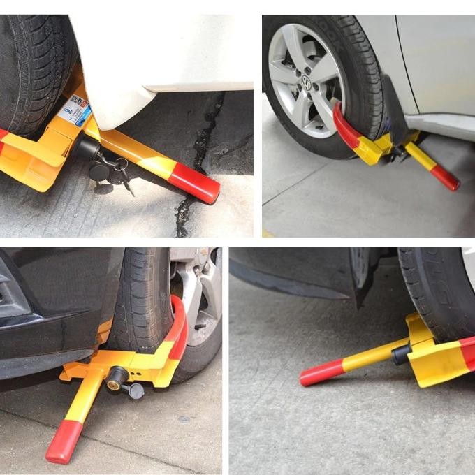 Jual Kunci Gembok Roda Mobil Pengaman Ban Mobil Parkir Anti Derek Besi ...