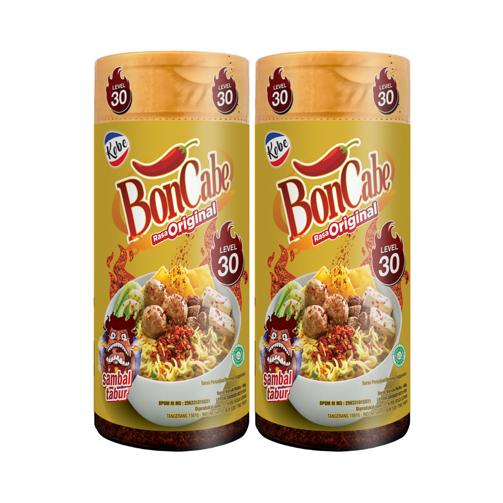 Jual Kobe BonCabe Original Level 30 Botol 40gr x 2 pcs | Shopee Indonesia