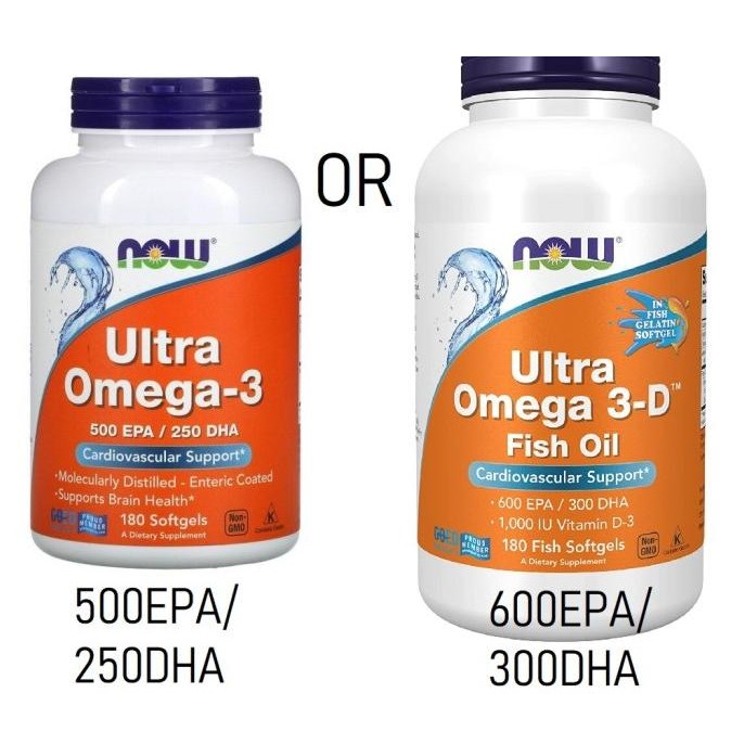 Jual Now Foods Ultra Omega-3 500 EPA / 250 DHA 180 softgels __chans ...