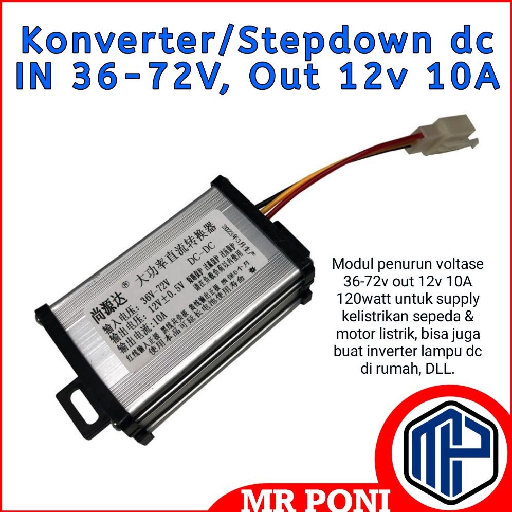 Jual Premium step down reducer converter DC 12v 36v/90v to 12v 10A ...