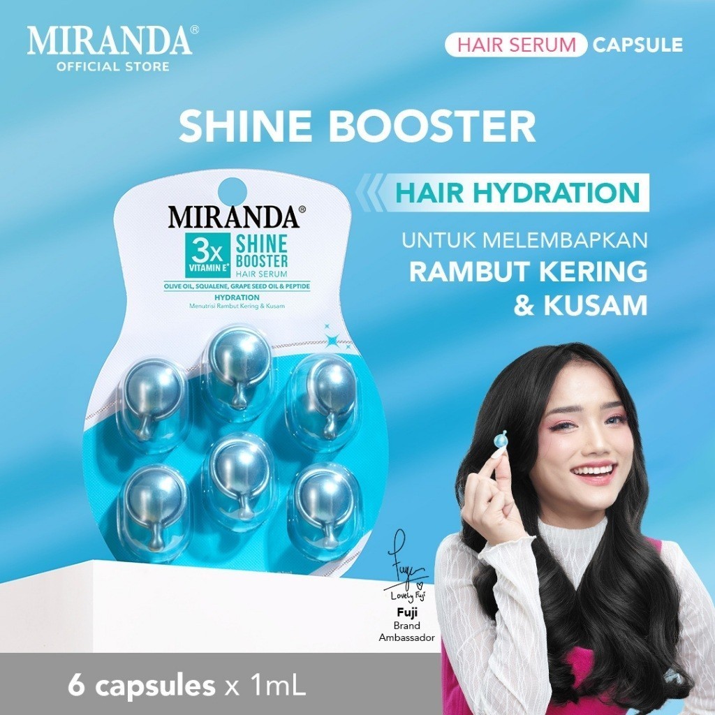 Jual PROMO MIRANDA HAIR SERUM 3X VITAMIN E SHINE BOOSTER 6X1ML TERMURAH ...