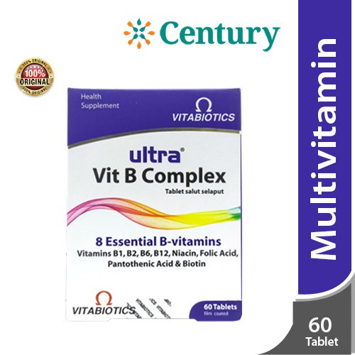 Jual Vitabiotics Ultra Vitamin B Complex Isi 60 Tablet /Daya Tahan ...