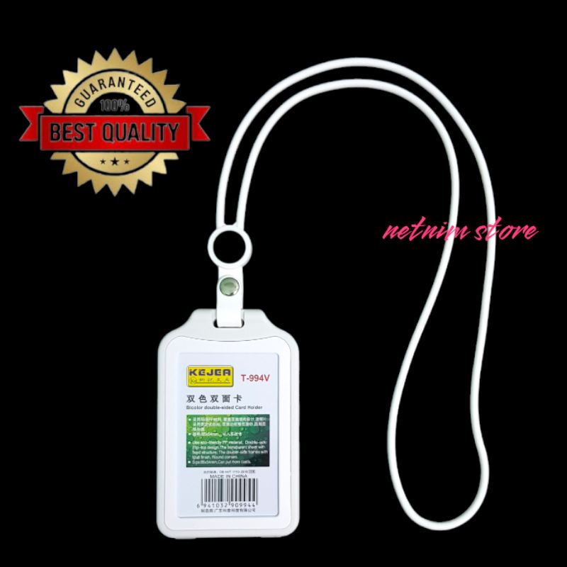 Jual ID CARD KARET KANCING WARNA - holder idcard plastik premium ...