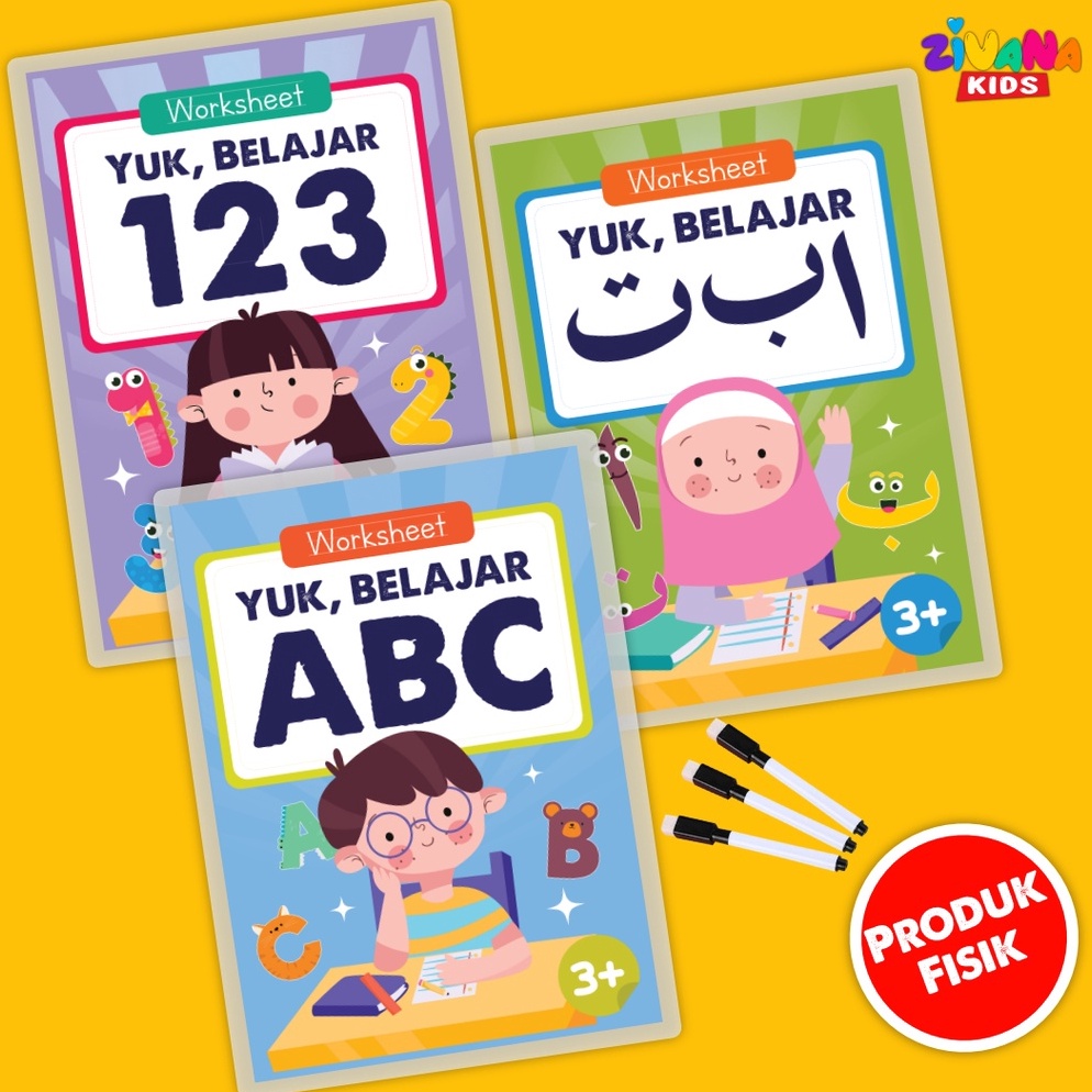 Jual JJHY1962 Zivana Kids - Worksheet Yuk Belajar Series - Lembar Kerja ...