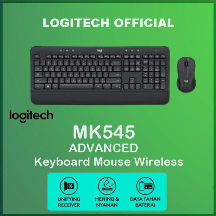 Jual Logitech MK545 Advanced Wireless Mouse Keyboard MK 545 MK-545 ...