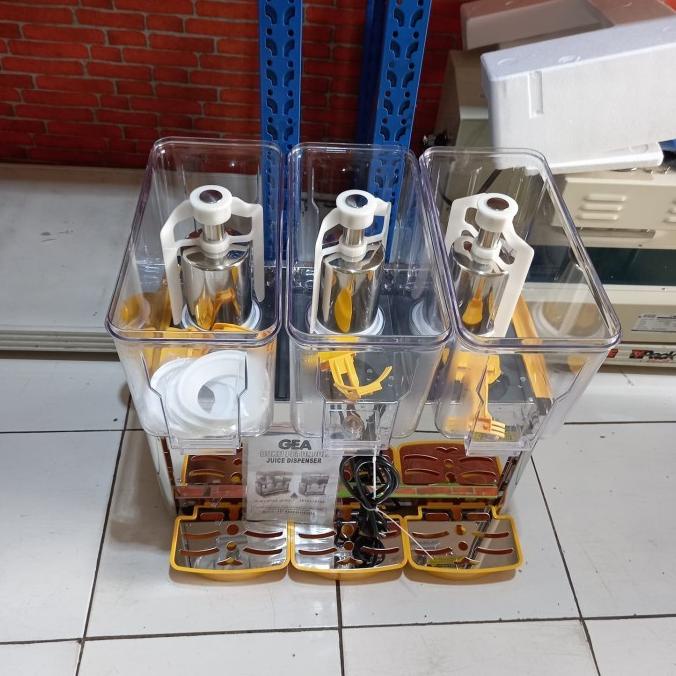 Jual Mesin Juice Dispenser Pendingin Minuman Gea 3 Tabung Lp 12X3