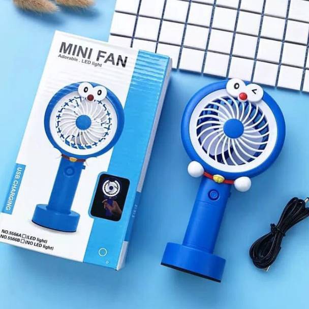 Jual Kipas mini led tangan usb portable charger / mini fan l3d light ...