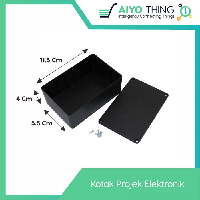 Jual Box Project Kotak Projek Hitam Plastik 11.5x5.5x4 cm Enclosure ...