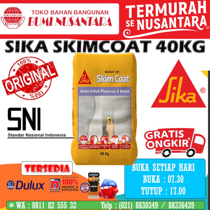 Jual Sika Skimcoat 40Kg Semen Acian Sikawall 181 Skim Coat | Shopee ...