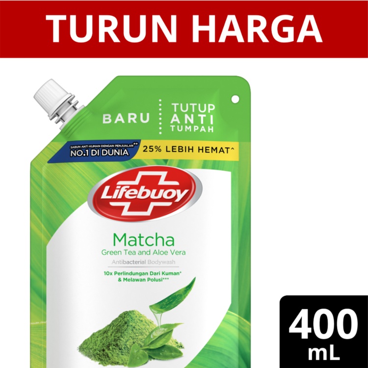 Jual Lifebuoy Body Wash Refill Matcha Green Tea 400ml Shopee Indonesia