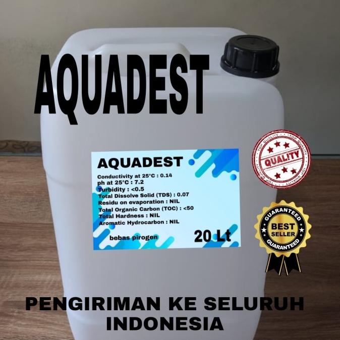 Jual Aquadest Aquades Distilled Water Air Suling 20 Liter Shopee