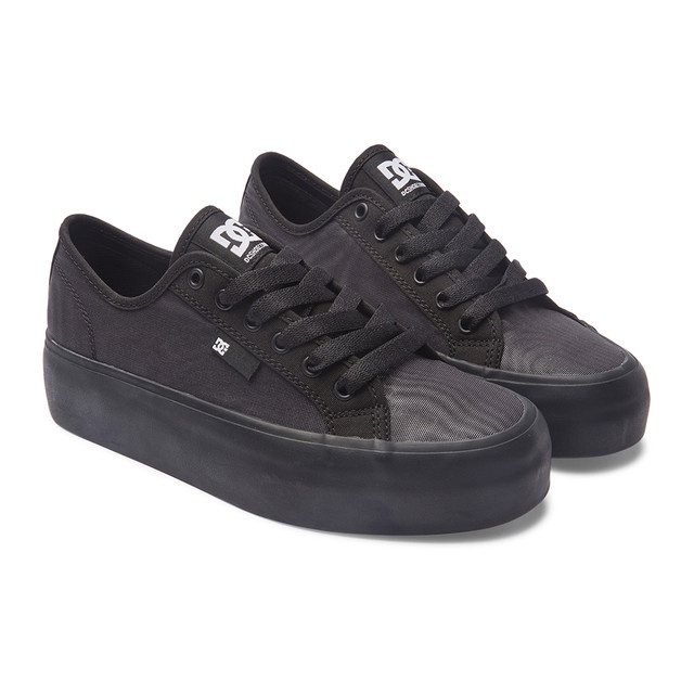 Jual DC Shoes Women Manual Platform Shoes White/Black/White Print ...