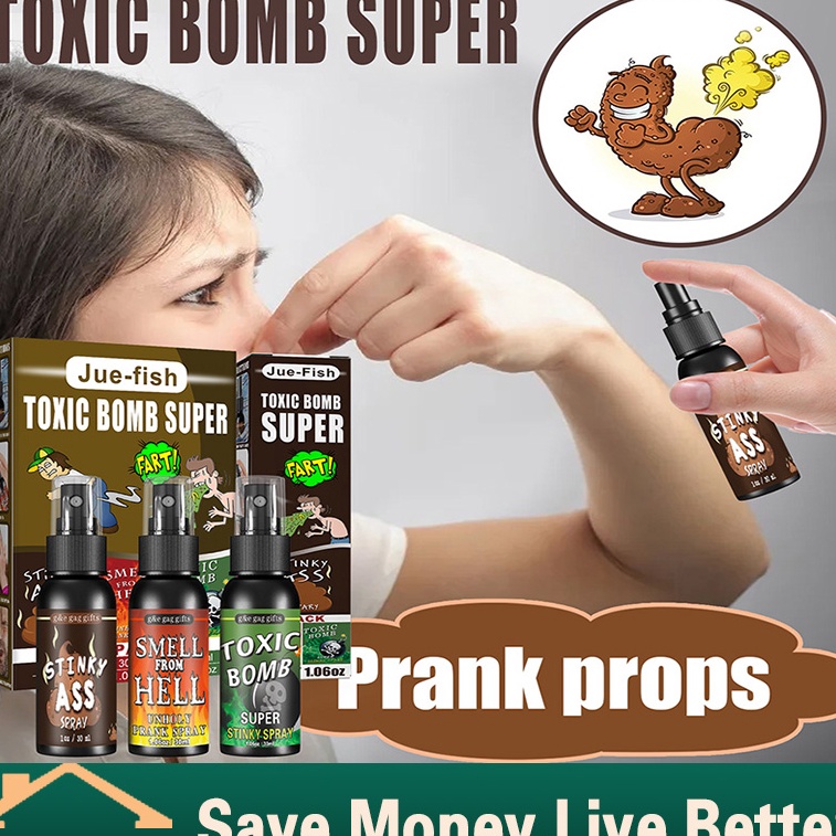 4 Pack - Stinky Ass Fart Spray Prank -Smells Like Ass Spray, Gross - Funny  - Ultra Strong - Super Stinky Prank Spray - Better Than Stink Bombs