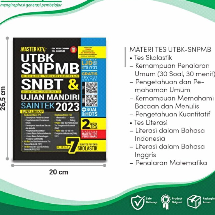 Jual Buku Master Key Utbk Snpmb Snbt & Ujian Mandiri Saintek 2023 ...