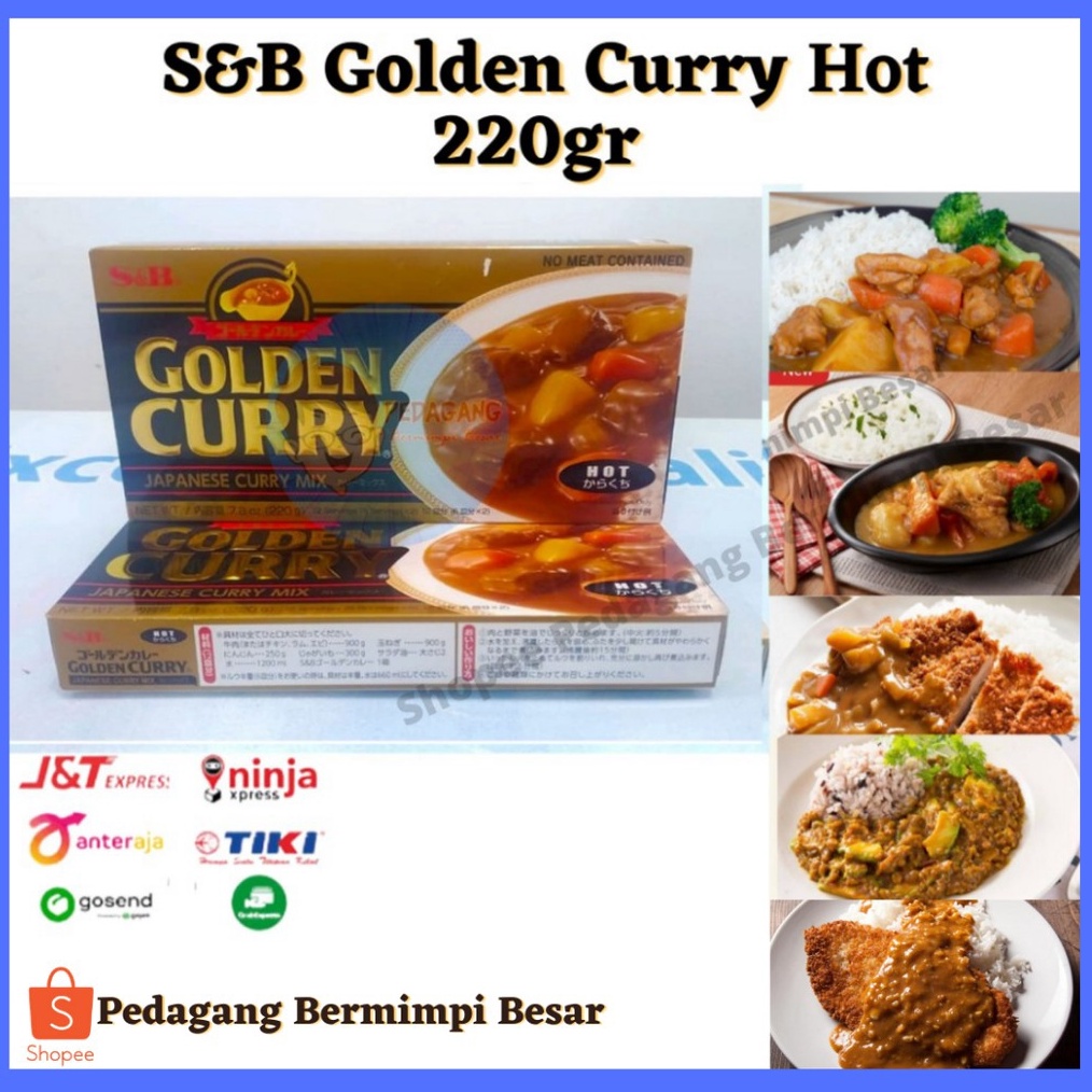 Jual PROMO TERBATAS S&B Golden Curry 220gr Hot | Kari Blok | Kari ...