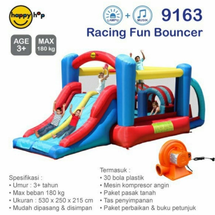 Jual Happy Hop 9163 Racing Fun Bouncer Trampoline Istana Balon ...