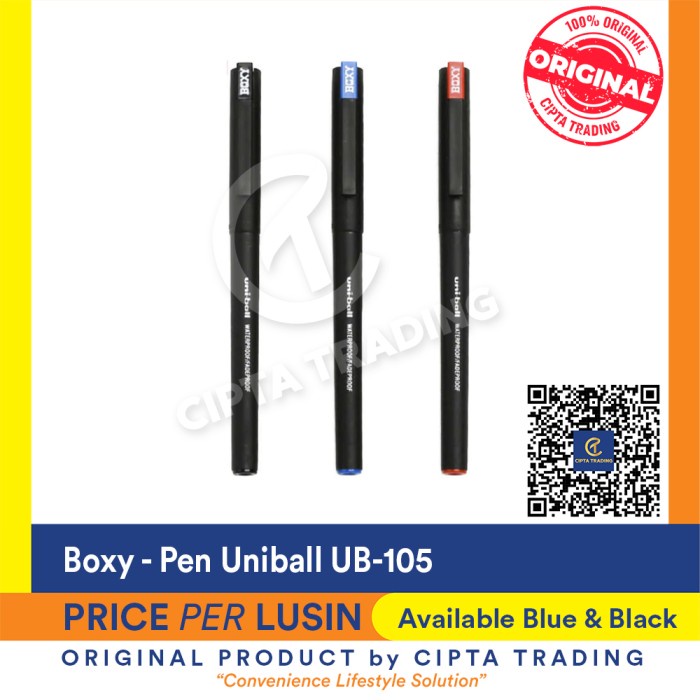 Jual Pen - Boxy - Uniball UB-105 (Per Dozen = 12 Pieces) | Shopee Indonesia