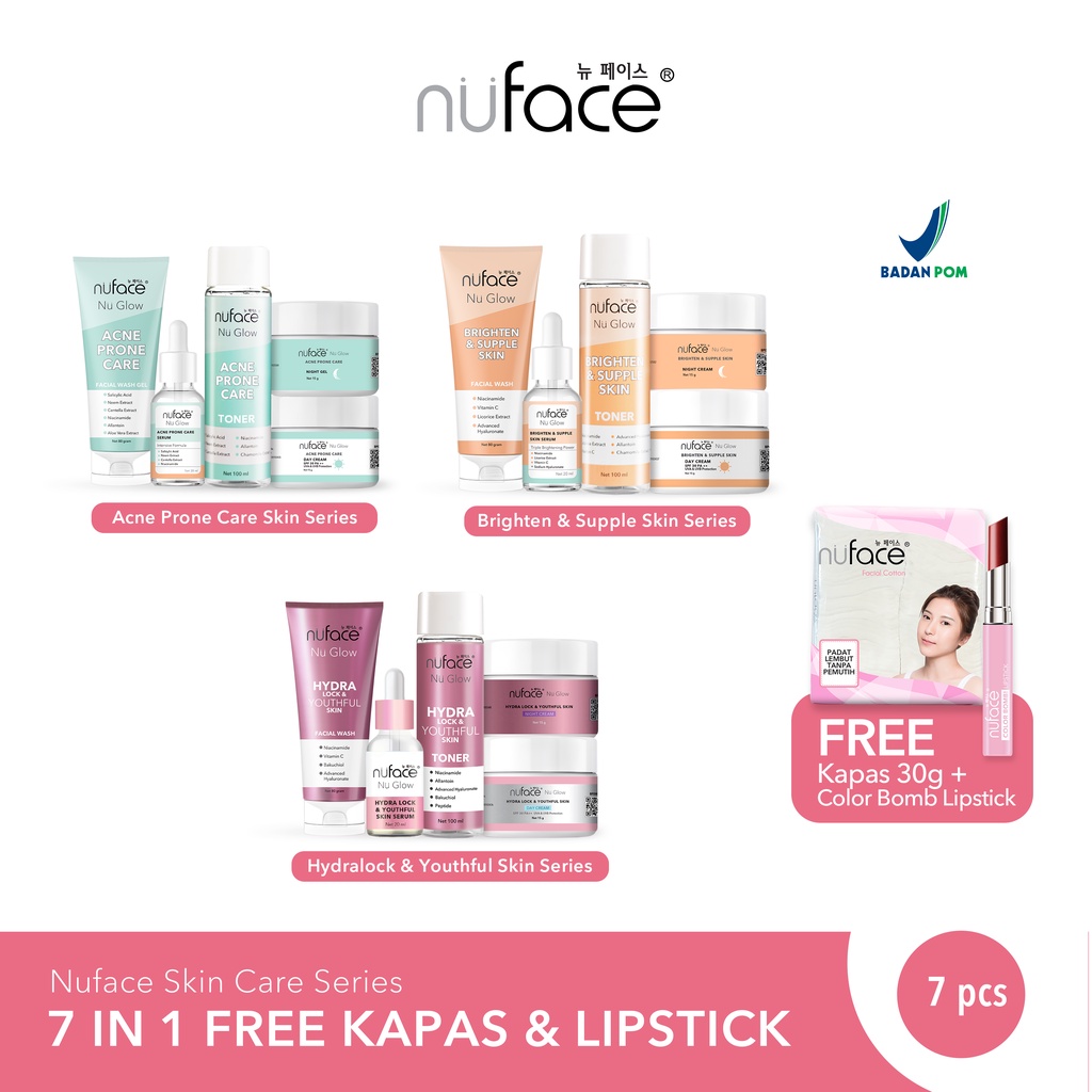 Jual [7IN1] Nuface Paket Perawatan Mencerahkan Wajah / Perawatan ...