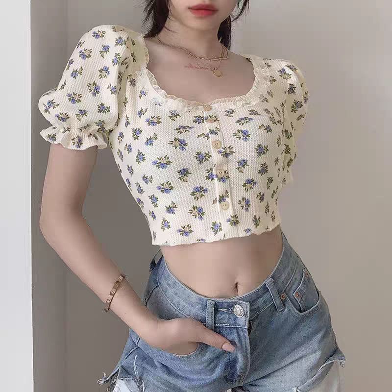 Jual [New] Crop Bunga Balon Biru tebal Vintage | Shopee Indonesia