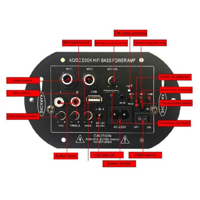 Jual Kit Power Amplifier Bluetooth Karaoke ACDC Speaker Aktif 1012