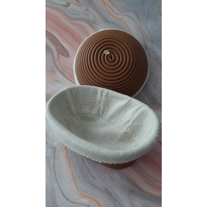Jual Banneton Plastic Chocolate With Liner Dough Proofing Roti | Shopee ...