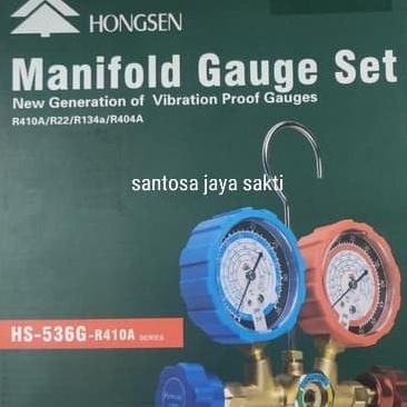 Jual Manifold Gauge Double Hongsen Hs-536G. Multi. (R22/R134A/R404A ...