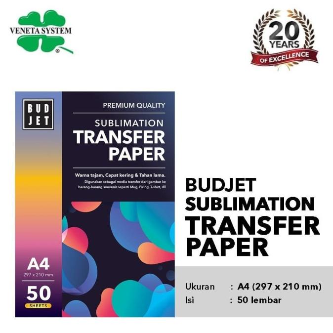 Jual Kertas Sublim Sublime Budjet Sublimation Transfer Paper A4 Isi