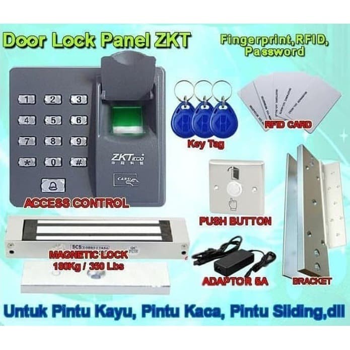 Jual Paket Acces Access Control Zkteco Akses Kontrol Access Door Rfid