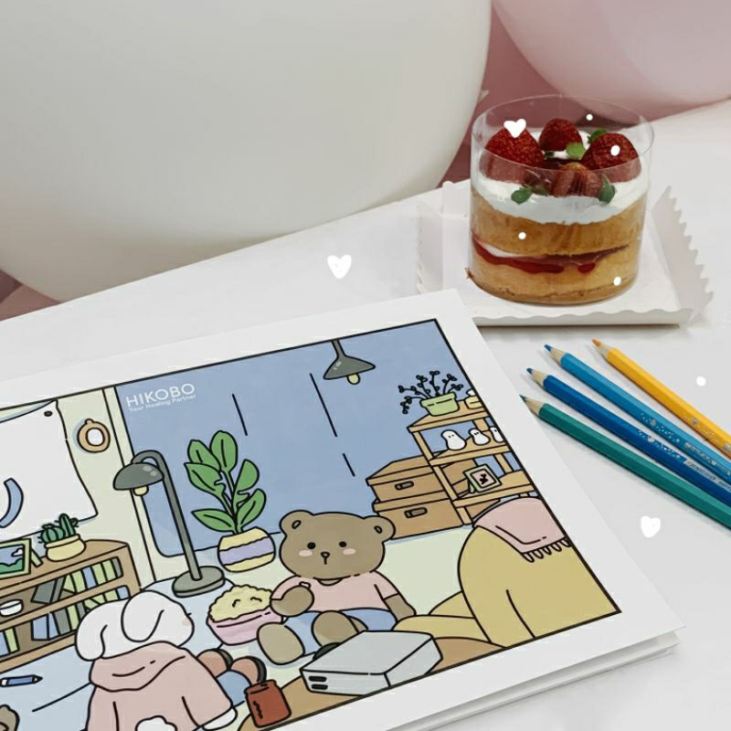 Jual HIKOBO - Healing Coloring Book ver. 2 | Shopee Indonesia