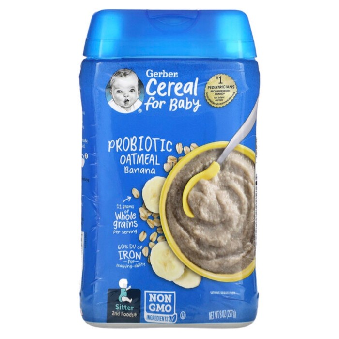 Jual Okta- Iron Gerber Probiotic Rice Banana Apple Cereal 227Gr ...