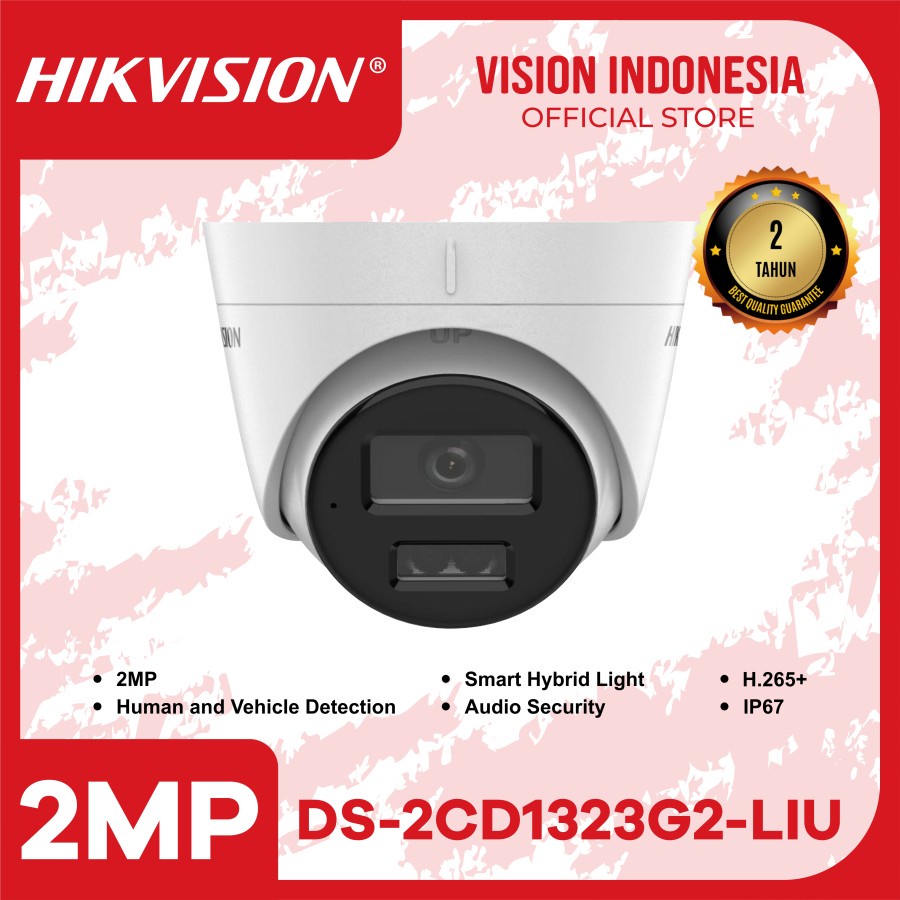 Jual HIKVISION DS-2CD1323G2-LIU - 2 MP Smart Hybrid Light Turret Camera ...