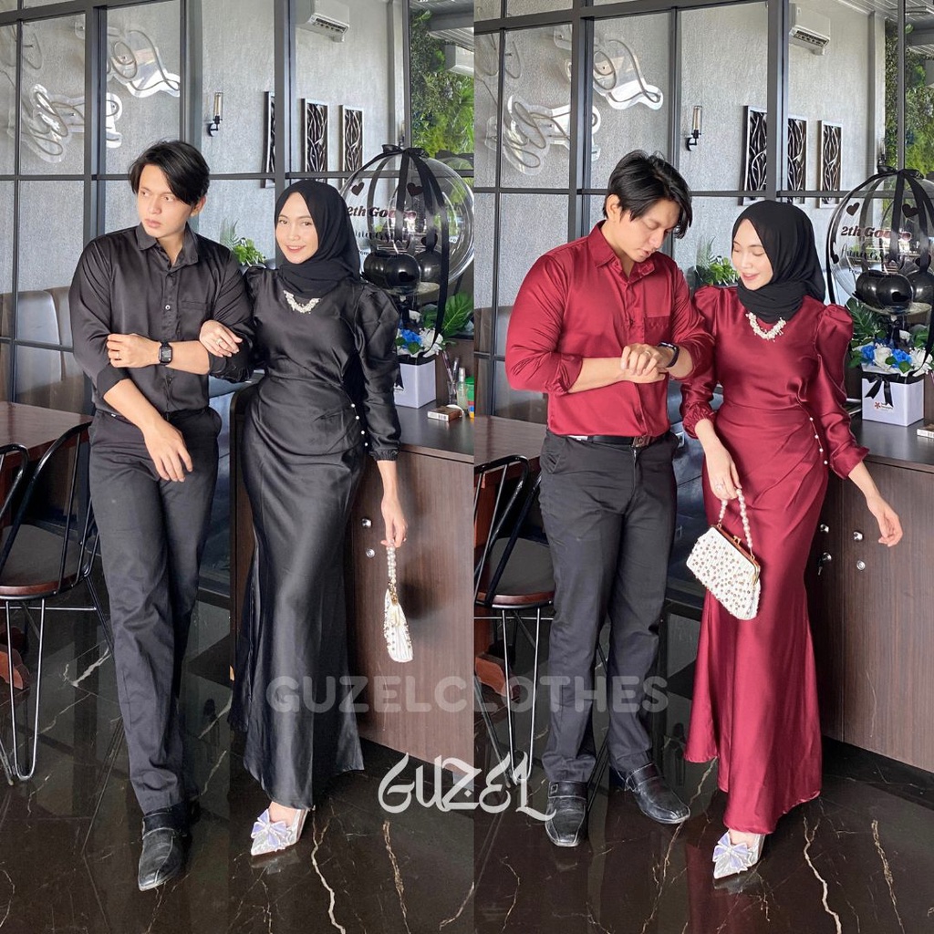 Jual Couple Prince Elora By Guzel Gamis Kondangan Dress Kemeja Lebaran Tunangan Gaun Wanita Pria