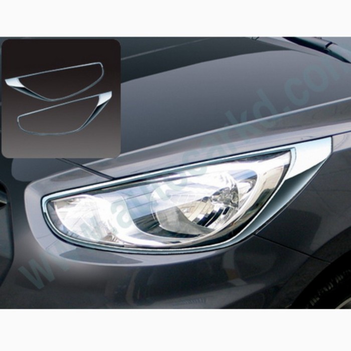 Chrome Head Lamp Molding 2p Made In Korea For Hyundai_ 2016 All