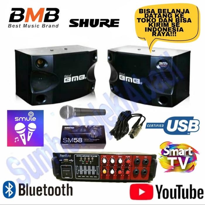 Jual Paket Karaoke Set Bmb 8 Inch Amplifier Mic Shure | Shopee Indonesia