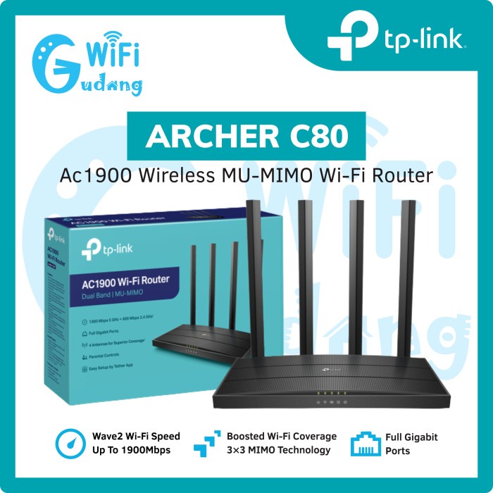 Jual TP-Link Archer C80 AC1900 WiFi Router, Archer C 80 AC 1900 Mu-Mimo ...
