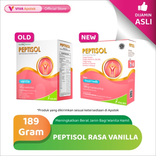 Jual Peptisol Susu Khusus Tinggi Protein Rasa Vanilla (189 Gram ...