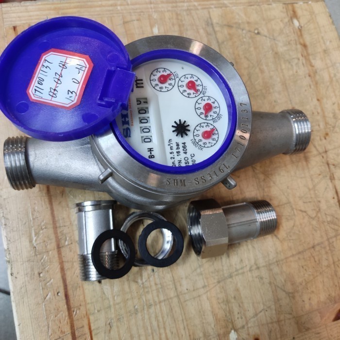 Jual Ready Flow Meter Shm Stainless Ss Horizontal Inch Dn Hot Water Bisa Gojek