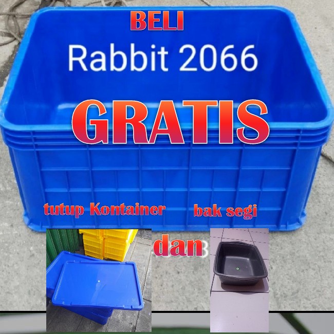 Jual Promo Promo Kontainer Industri Rabbit 2066 Gratis Tutup Dan Bak ...