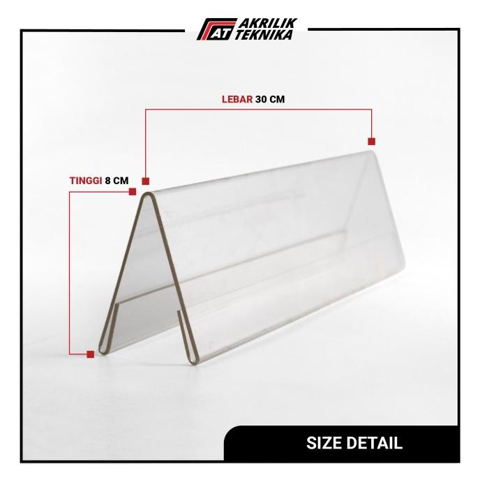 Jual Mit Akrilik Papan Nama Display Meja Panitia Segitiga Uk 8x30 Cm Shopee Indonesia 7125