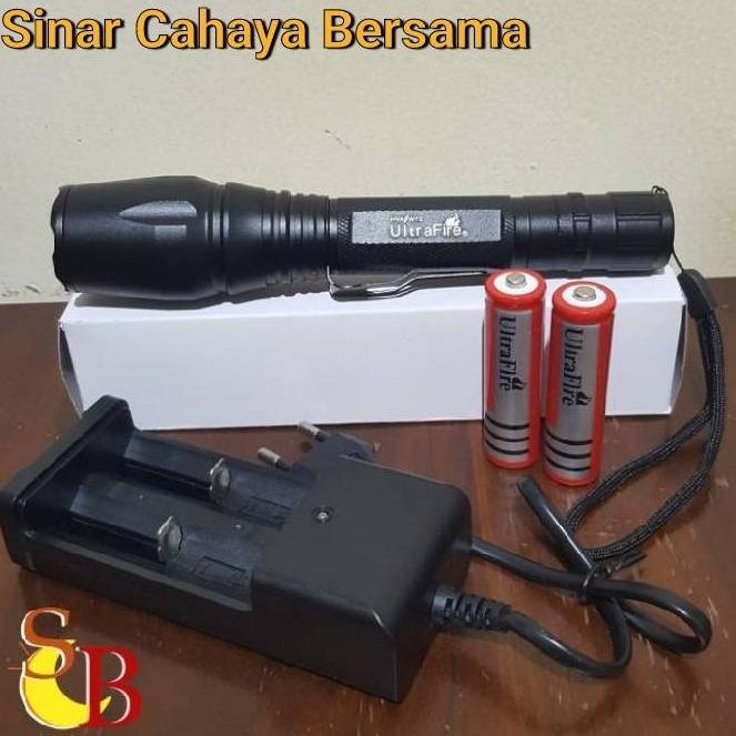 Jual Paket senter 1 LED swat ultrafire police panjang cree XML T6 18650 ...