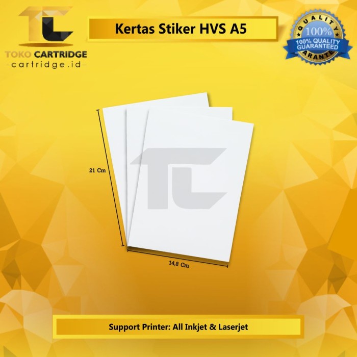 Jual Kertas Sticker Hvs A Isi Lembar Kertas Sticker Label X Cm Shopee Indonesia