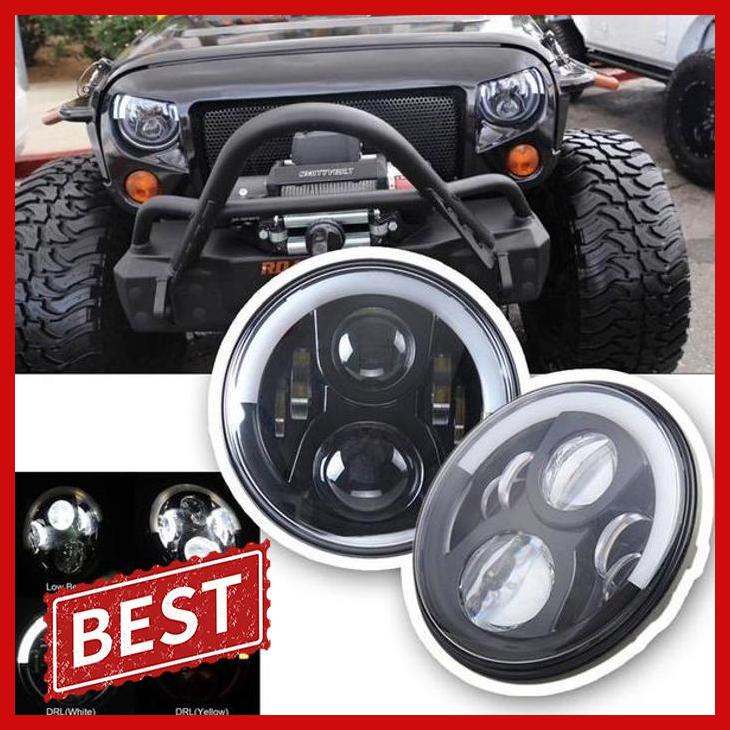 Jual [SPJ] HEADLAMP LAMPU BESAR LED 7INCH 50 WATT MODEL JW SPEAKER JEEP