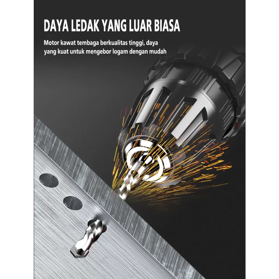 Jual 388Vf Mesin Bor Impact Drill / Bor Baterai / Bor Tanpa Kabel /Bor ...